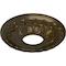 Ekena Millwork Leaf Ceiling Medallion (Fits Canopies up to 4 3/4"), 11 3/8"OD x 3 5/8"ID x 1 1/8"P, Brass CM11LFBRS - alternate 3